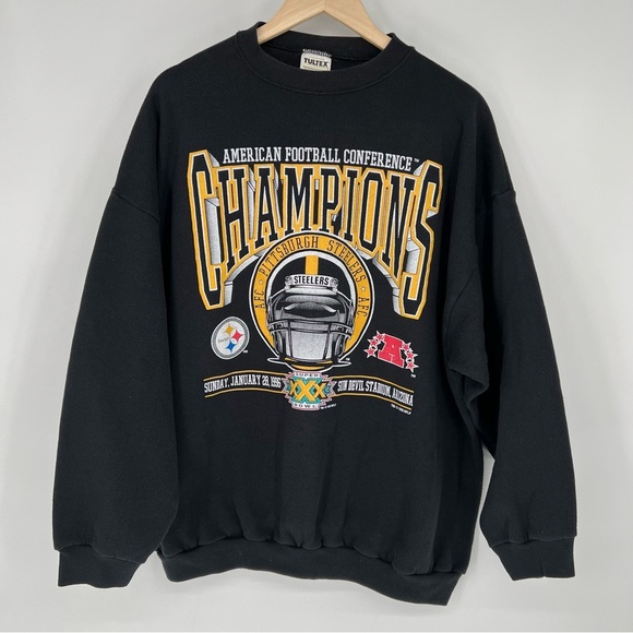 nutmeg Other - Vintage 1995 AFC Champion Pittsburgh Steelers sweatshirt XL Cotton Blend‎